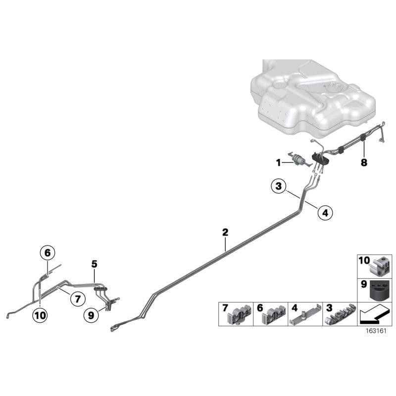 Uchwyt przewodu BMW E30 E36 E39 E53 X5 Z4 E85 E86 Z3 - 34411154158