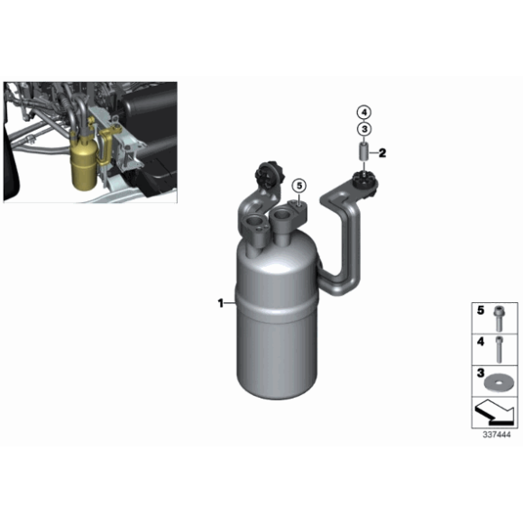 Osuszacz klimatyzacji BMW I01 i3 60Ah 94Ah 120Ah - 64509290504