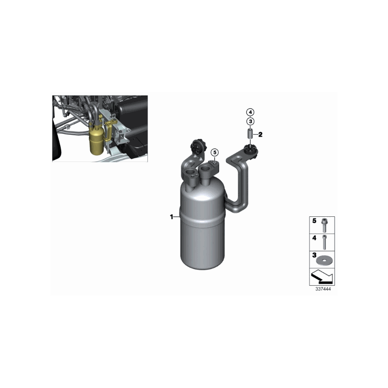 Osuszacz klimatyzacji BMW I01 i3 60Ah 94Ah 120Ah - 64509290504