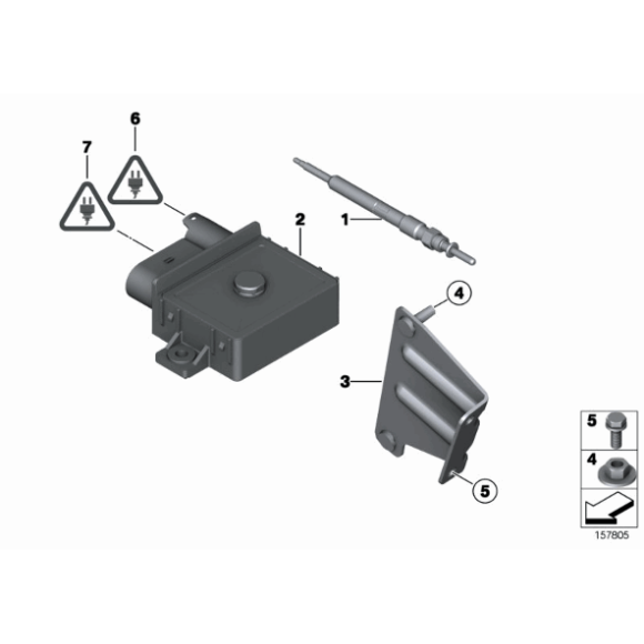 Sterownik świec żarowych BMW E60N E81 E83 E87N E84 E90 E91 E92 E93 318d 320d 316d 116d 118d 120d 123d 520d X1 X3 - 12217798000