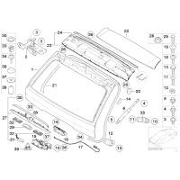 Siłownik amortyzator pokrywy tył BMW E53 X5 3,0i 3,0d 4,4i 4,6is 4,8is - 51248402405