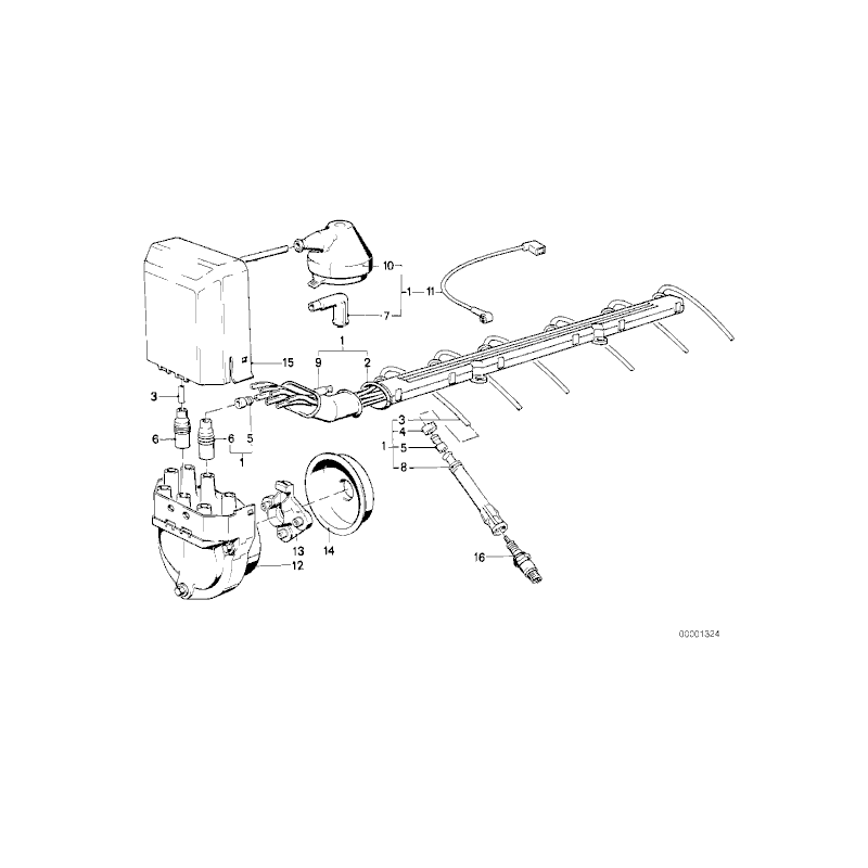 Palec BMW E30 E36 E34 E32 E38 316 318 320 323 325 520 525 530 535 730 735 750, silniki M40 M20 M30 M70 - 12111734110
