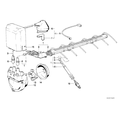 Palec BMW E30 E36 E34 E32 E38 316 318 320 323 325 520 525 530 535 730 735 750, silniki M40 M20 M30 M70 - 12111734110