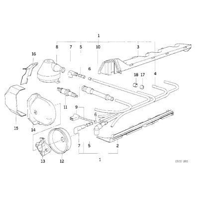 Kopułka BMW E30 E36 E34 316i 318i 518i M40 - 12111734109