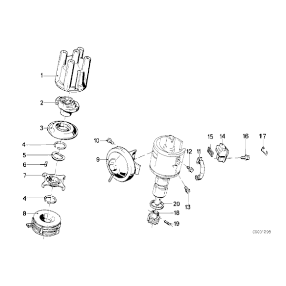 Kopułka BMW E30 E21 518 315 316  318i 316i M10 - 12111706122