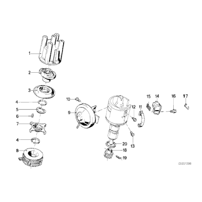 Kopułka BMW E30 E21 518 315 316  318i 316i M10 - 12111706122