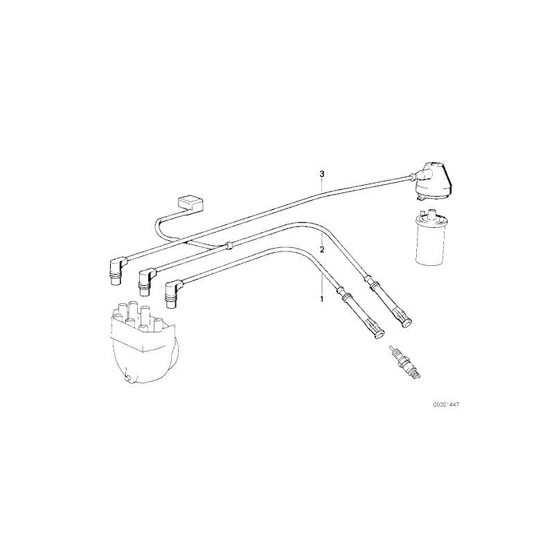 Przewody zapłonowe BMW E34 E32 530i 535i 730i 735i M30 - 12121722253