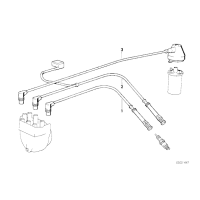 Przewody zapłonowe BMW E34 E32 530i 535i 730i 735i M30 - 12121722253