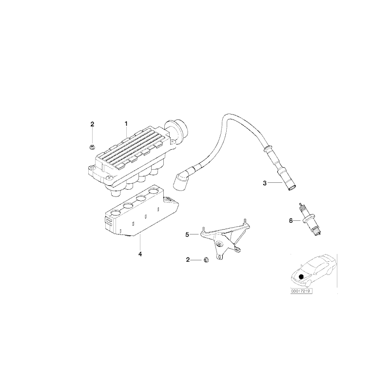 Cewka zapłonowa BMW E36 E34 E46 316i 318i 318is 518i M43 M42 M44 - 12131247281
