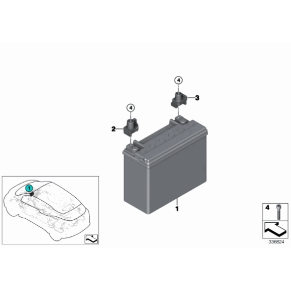 Akumulator AGM BMW I01 i3 i3s - 61219321815