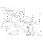 Podstawa pod akumulator BMW E46 316 318 320 323 325 328 330 - 51718237364