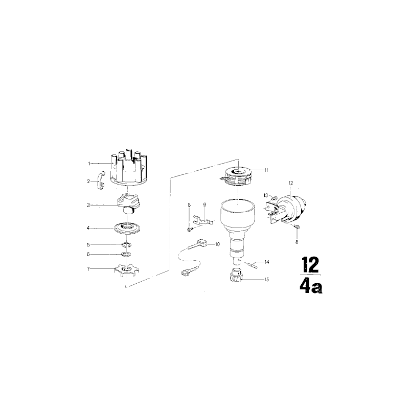 Kopułka aparatu zapłonowego BMW E24 E23 E12 E28 E3 - 12111363422