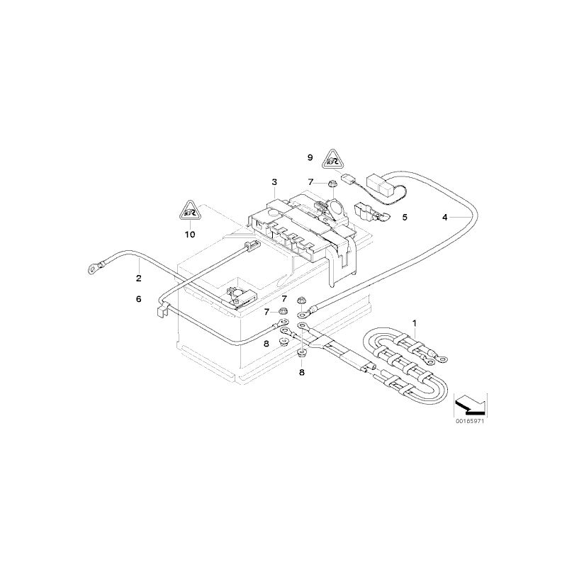 Kabel plus akumulatora BMW E82 MCoupe F06 F07 F10 F11 F12 F13 - 61129217036