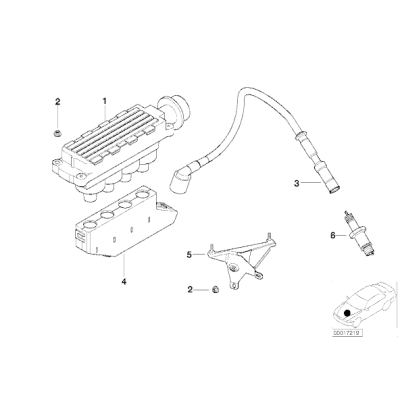 Cewka zapłonowa BMW E36 E34 E46 316i 318i 318is 518i M43 M42 M44 - 12131247281