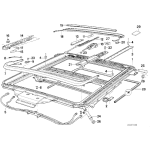 Zębatka szyberdachu prawa BMW E31 840 850 - 54138108870