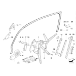 Prowadnica szyby przód BMW E36 sedan touring  51328176366