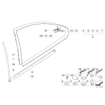 Uszczelka szyby tył prawa BMW E46 Coupe 316 318 320 323 328 325 330 M3 - 51368194742