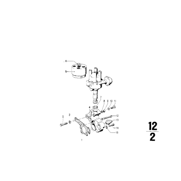 Uszczelka aparatu zapłonowego BMW 114 E12 E21 E28 E30 NK 2002 M10 - 12111734032