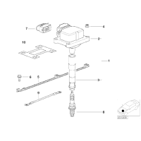 Cewka zapłonowa BMW E36 E39 E38 E46 X5 2,0 2,3 2,5 2,8 3,0 4,4 M62 M52 M54 - 12131748018
