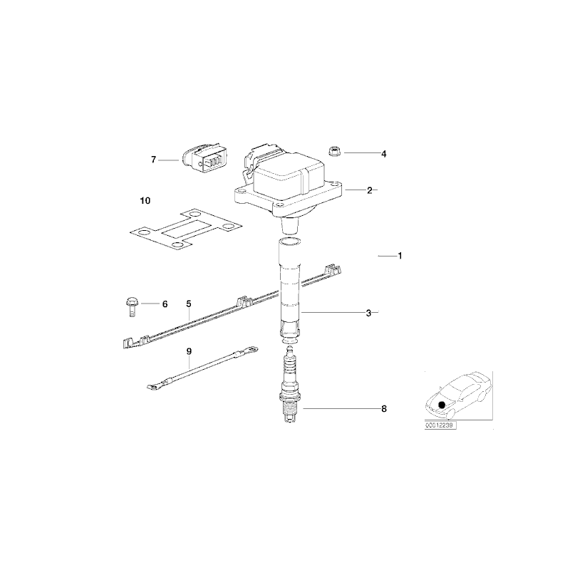 Wtyczka świecy zapłonowej BMW E31 E36 E38 E39 E46 E53 320 323 325 325 330 520 523 525 528 530 540 M3 - 12139067831