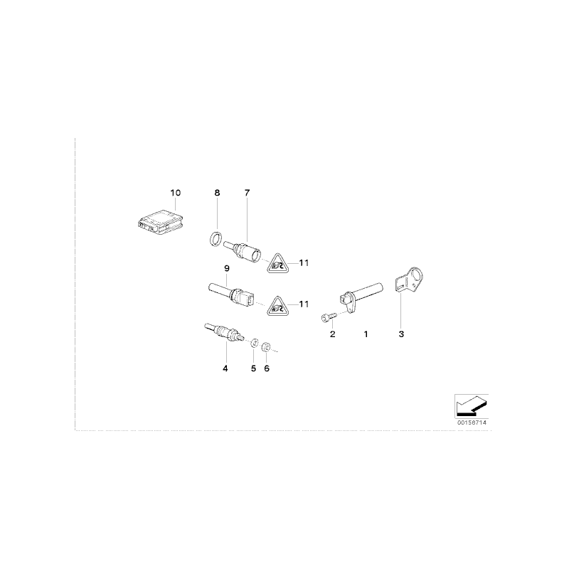Świeca żarowa BMW E46 E39 E38 X5 330d 530d 520d 525d 318d 320d 730d - 12232248059