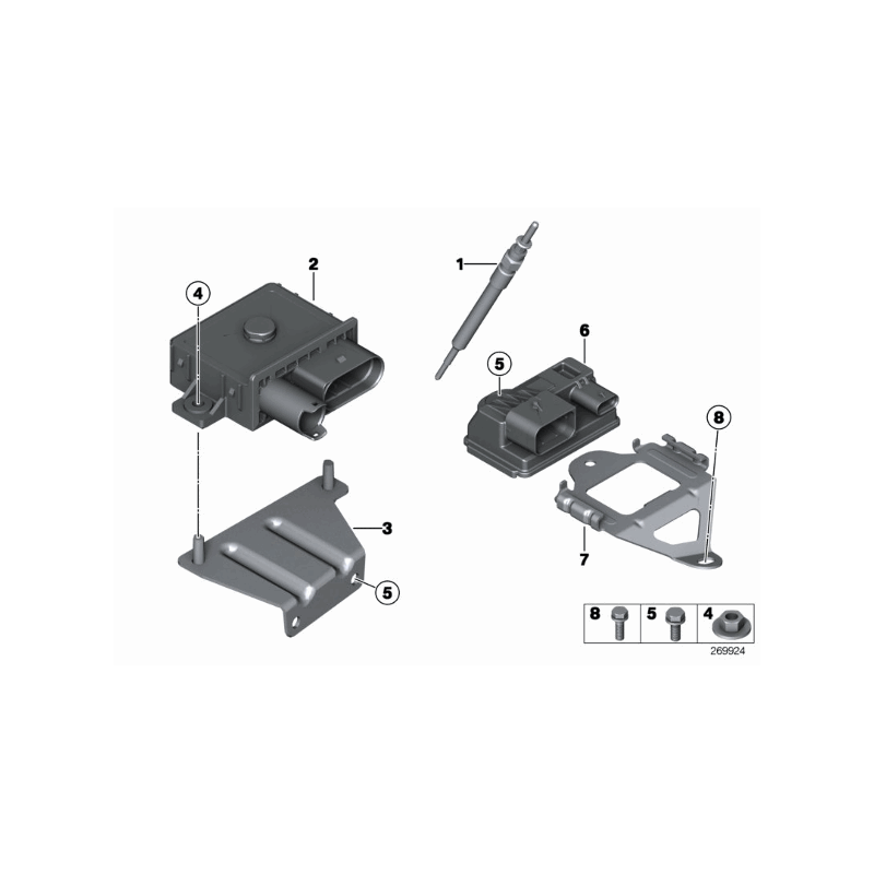 Sterownik świec żarowych BMW E70N E71 F01N F07 F10 F11 F15 F25 F30 F31 F36 - 12218519472