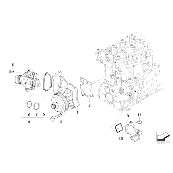 Termostat BMW E46 E87 E60 E90 - Oryginał BMW - 11517805811