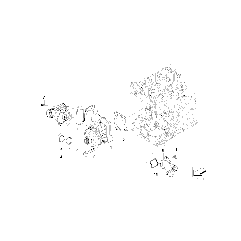 Termostat BMW E46 E87 E60 E90 - Oryginał BMW - 11517805811
